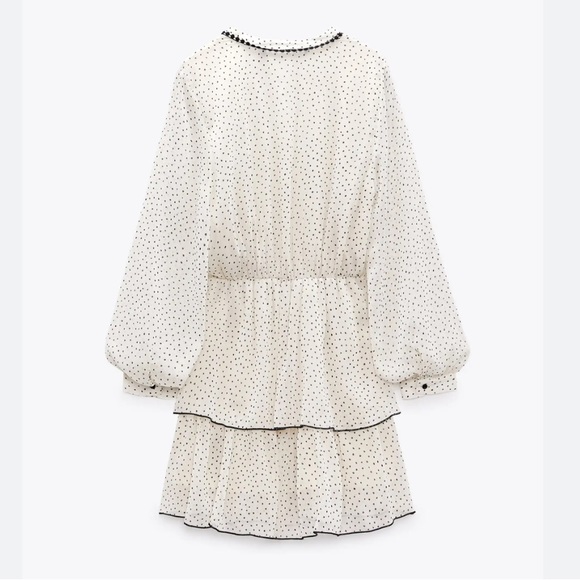 ZARA Dotted Mini Dress - Picture 3 of 10